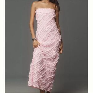 Endless Rose Strapless Pink Textured Dress